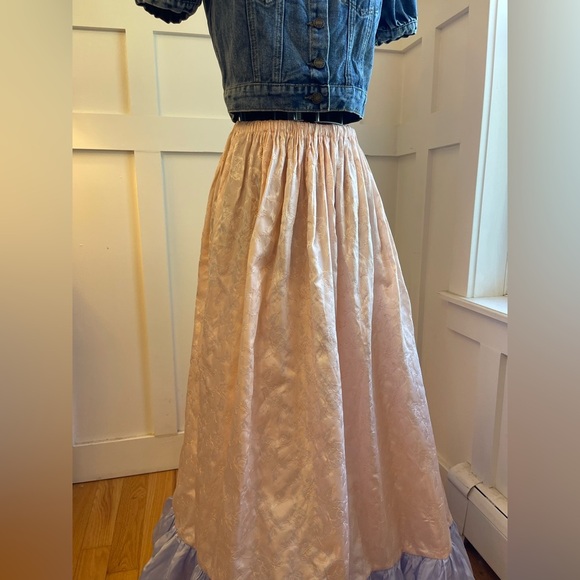 Incredible Vintage Satin Maxi Skirt Size Large - Picture 6 of 10